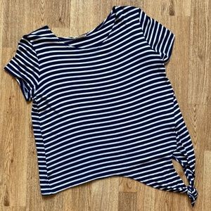 Blue and White Striped Shirt